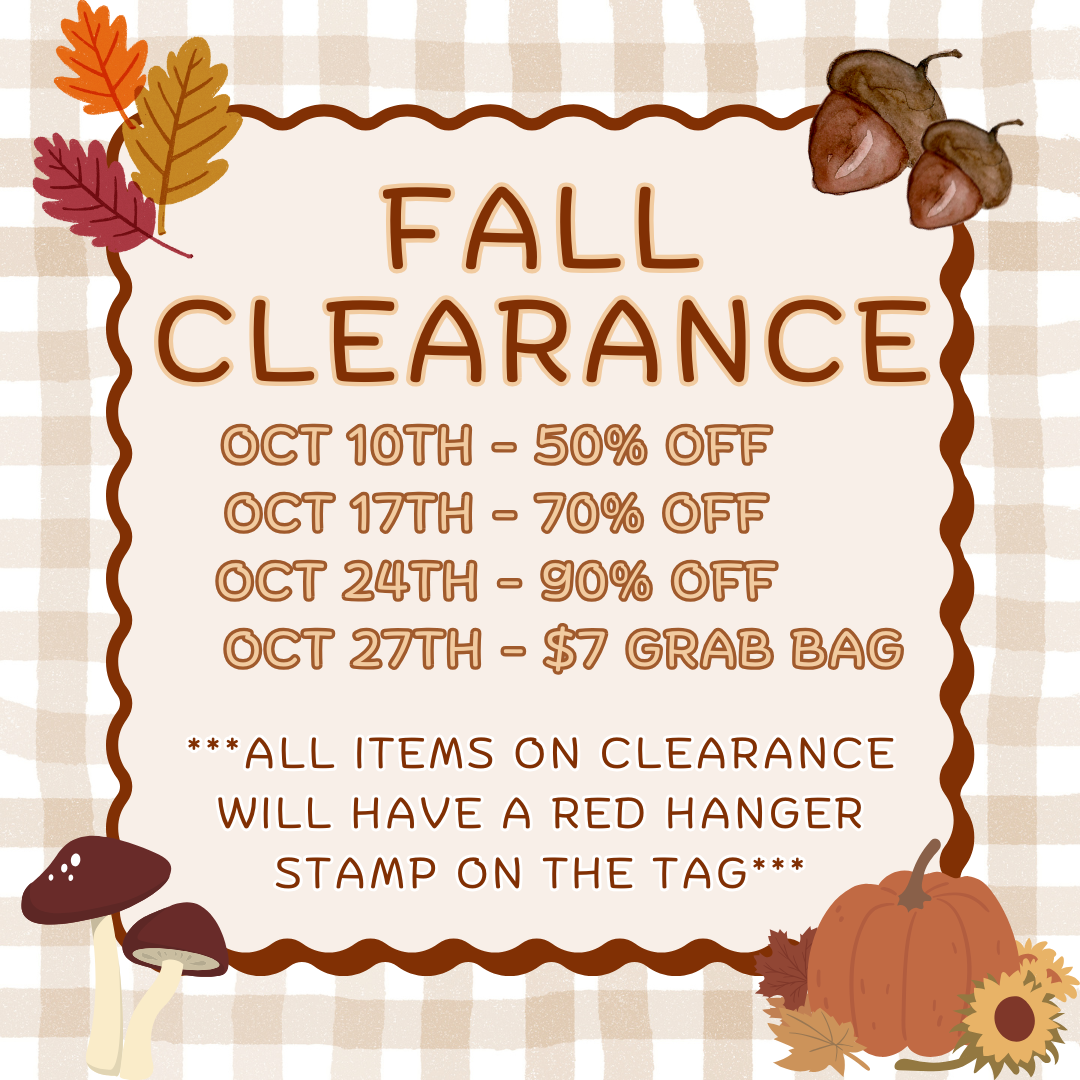 Fall Clearance 2025